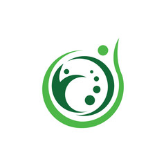 Creative people logo design template