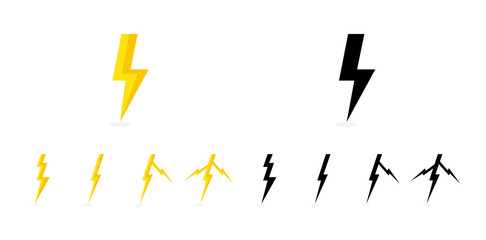 Big set of different design storm icons. Vector illustration on white background.