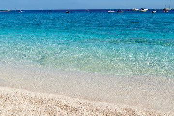 Beach in Cala Gonone in The Orosei Gulf, Sardinia, Italy.