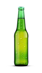 green bottle full of beer