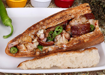 the kokorec sandvic turkish food