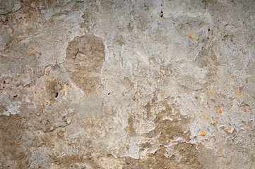 Cement on rusty metal for background