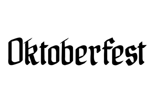 oktoberfest lettering calligraphy font icon