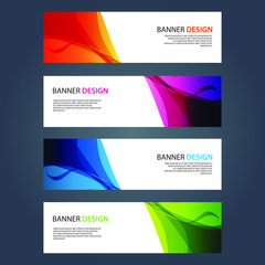Naklejka premium Vector Abstract design banner web template