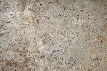 Cement on rusty metal for background