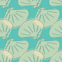 sea shells seamless pattern design