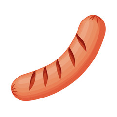 delicious sausage frankfurter isolated icon
