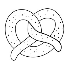 delicious pretzel bakery food icon