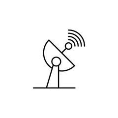 Satellite satellite dish antenna icon. Element of satellite thin line icon