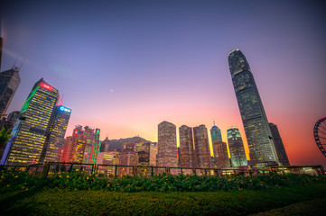 Hong Kong Cityscape at evening