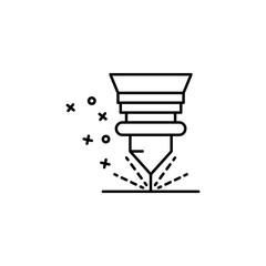 Laser cut electronics icon. Element of manufacturing