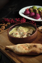 Sicivi and appetizer balls of vegetables . catering menu