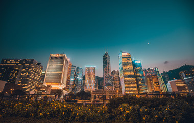 Hong Kong Cityscape at evening