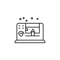 Milling machine icon. Element of manufacturing