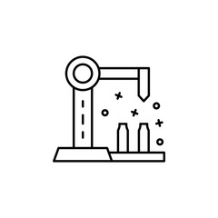 Industrial milk factory icon. Element of manufacturing