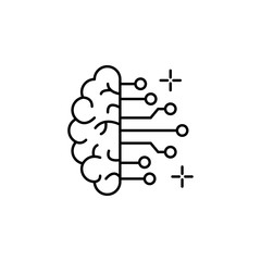 Artificial intelligence brain icon. Element of brain concept