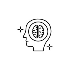 Innovation head brain icon. Element of brain concept
