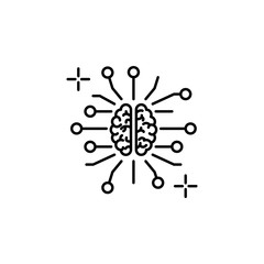 Chips brain icon. Element of brain concept