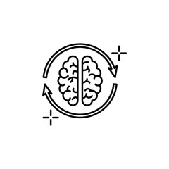Refresh brain icon. Element of brain concept