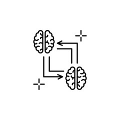 Brainstorming lines icon. Element of brain concept