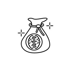 Bag brain icon. Element of brain concept