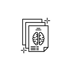 Clipboard document brain icon. Element of brain concept