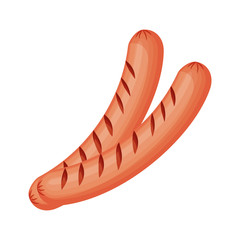 delicious sausage frankfurter isolated icon