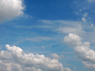 Blue sky background with clouds