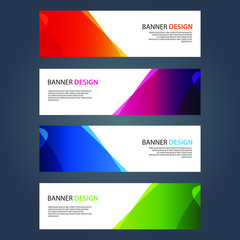Naklejka premium Vector Abstract design banner web template