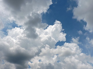 Blue sky background with clouds