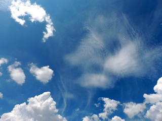 Blue sky background with clouds