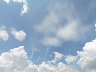 Blue sky background with clouds