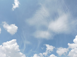 Blue sky background with clouds