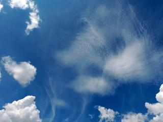 Blue sky background with clouds