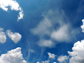 Blue sky background with clouds