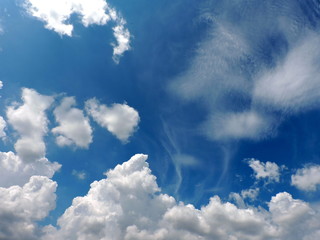 Blue sky background with clouds