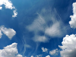 Blue sky background with clouds