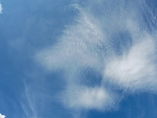 Blue sky background with clouds