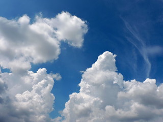 Blue sky background with clouds