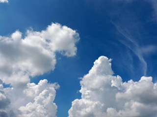 Blue sky background with clouds