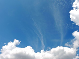 Blue sky background with clouds
