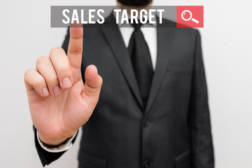 Handwriting text Sales Target. Conceptual photo specified amount of sales that a analysisagement sets for achieving