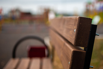 place for rest, park benches of various shapes
