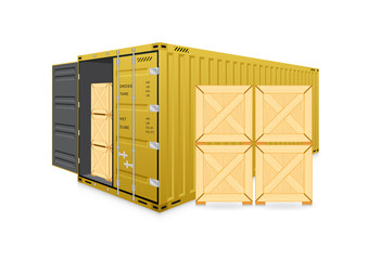 cargo container vector