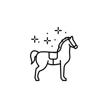 Animal horse harness icon. Element of horseback riding