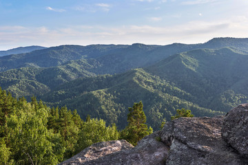 Fototapeta premium landscape with mountains and clouds