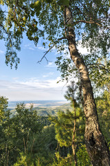 Fototapeta premium landscape with mountains and clouds
