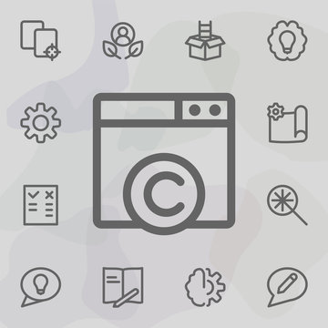C web site icon. Universal set of mix for website design and development, app development