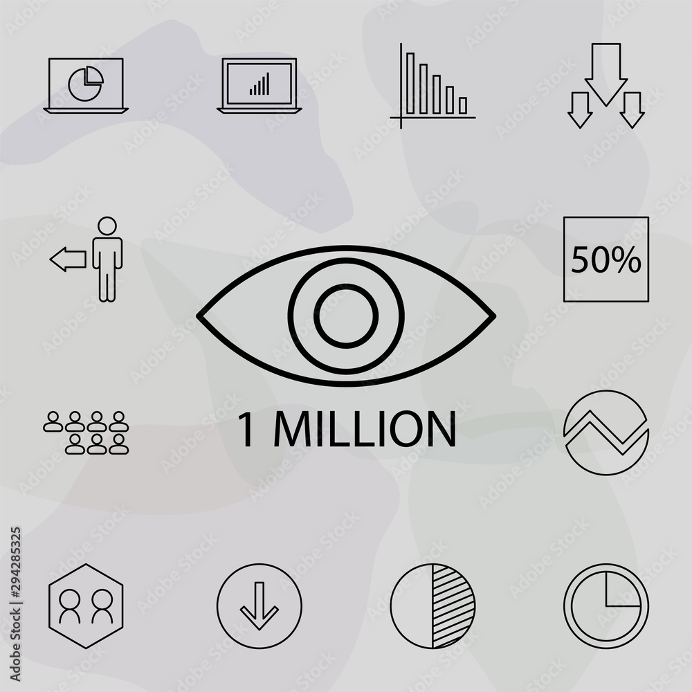 Poster views icon. universal set of online and web for website design and development, app development