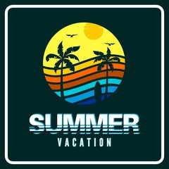 Backgrounds Summer Vacation Vector Logo